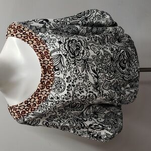 Anthropologie Samia Eye Catching Print Oversized Blouse Top Women's Size Small